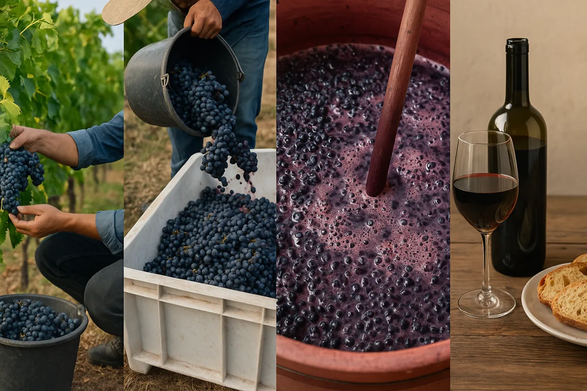 Come si fa il vino primitivo? Dal vigneto alla tavola, i passaggi essenziali spiegati semplici