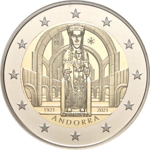 Moneta da 2 euro madonna